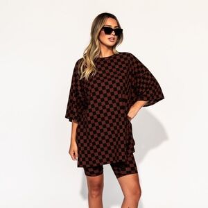 Dressed in LALA Checkered Brown and Black Jumpsuit